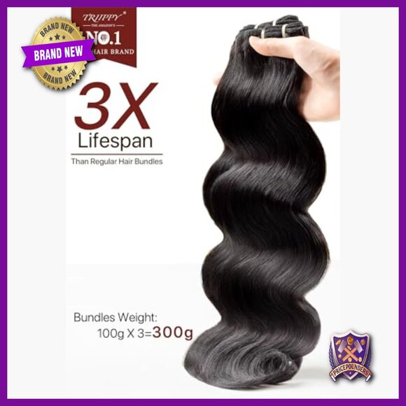Human Hair Extensions 3 Bundles Body Wave 16-20 Inches Sew-In main image 6